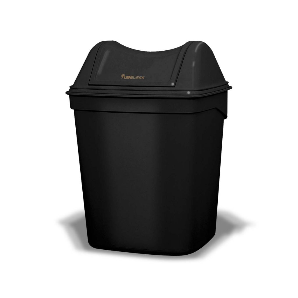 tubeless executive black 8 litre bin